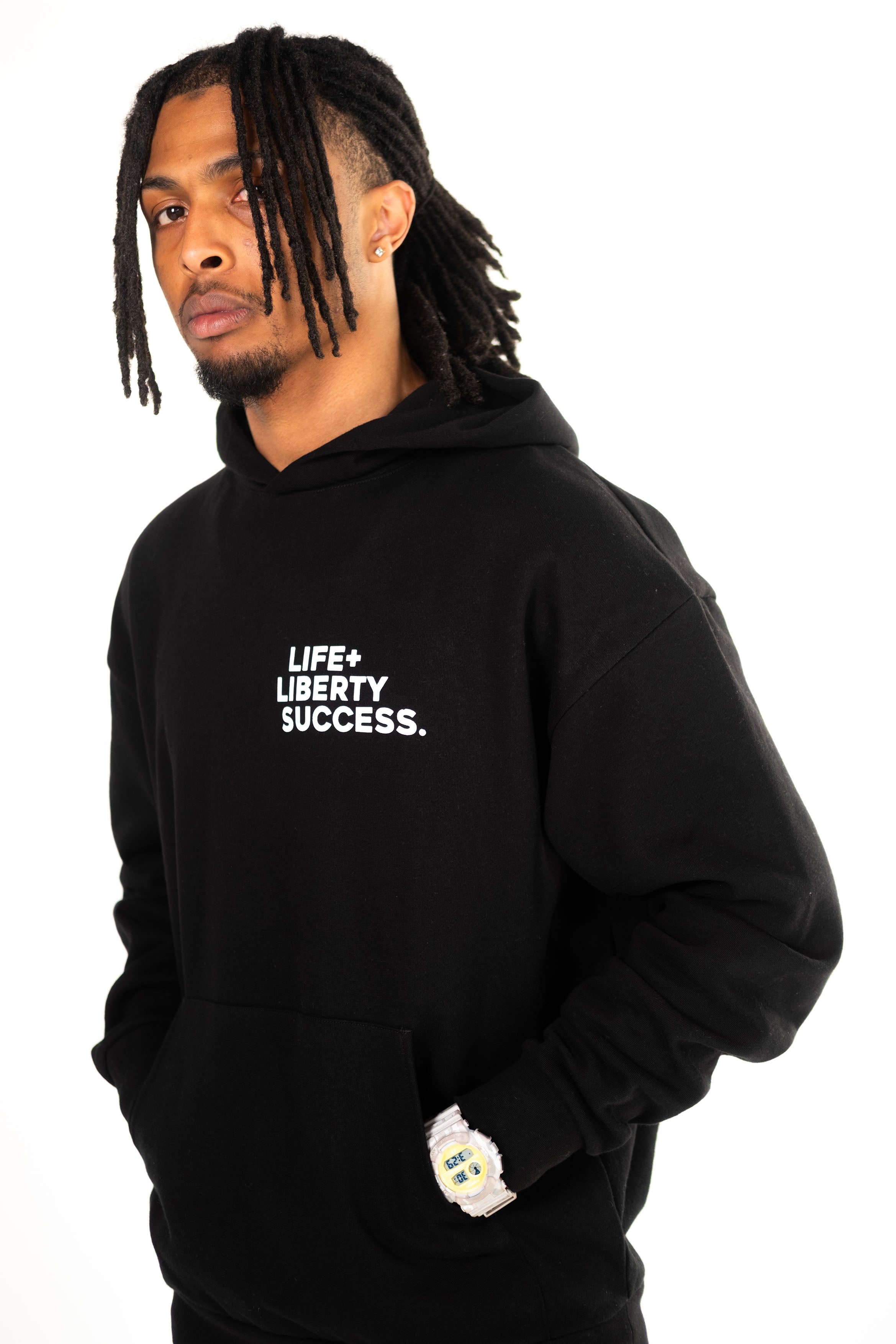 Mental Wealth Hoody (Black + White)