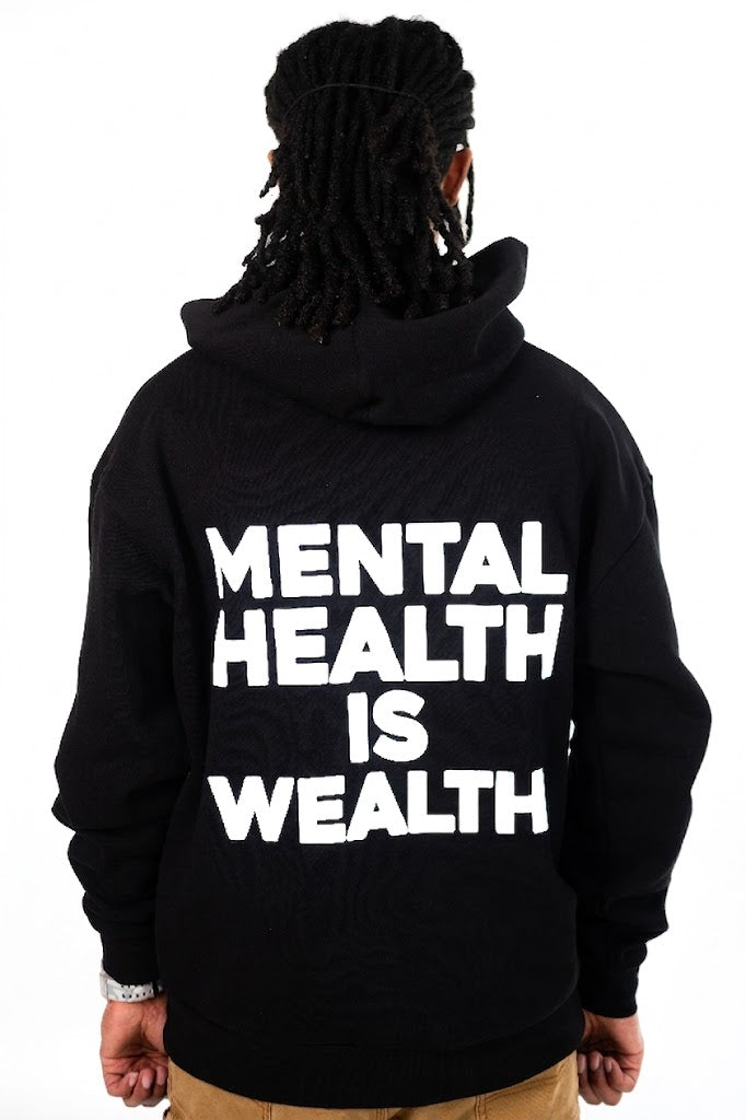 Mental Wealth Hoody (Black + White)