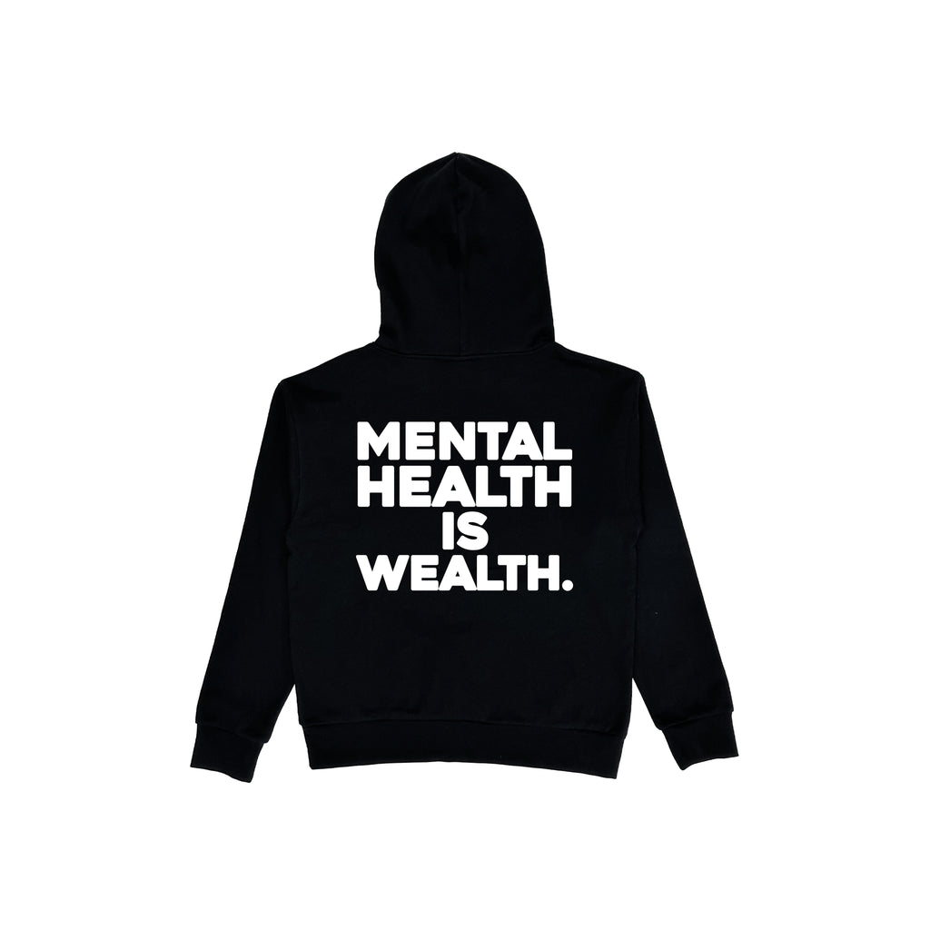 Mental Wealth Hoody (Black + White)
