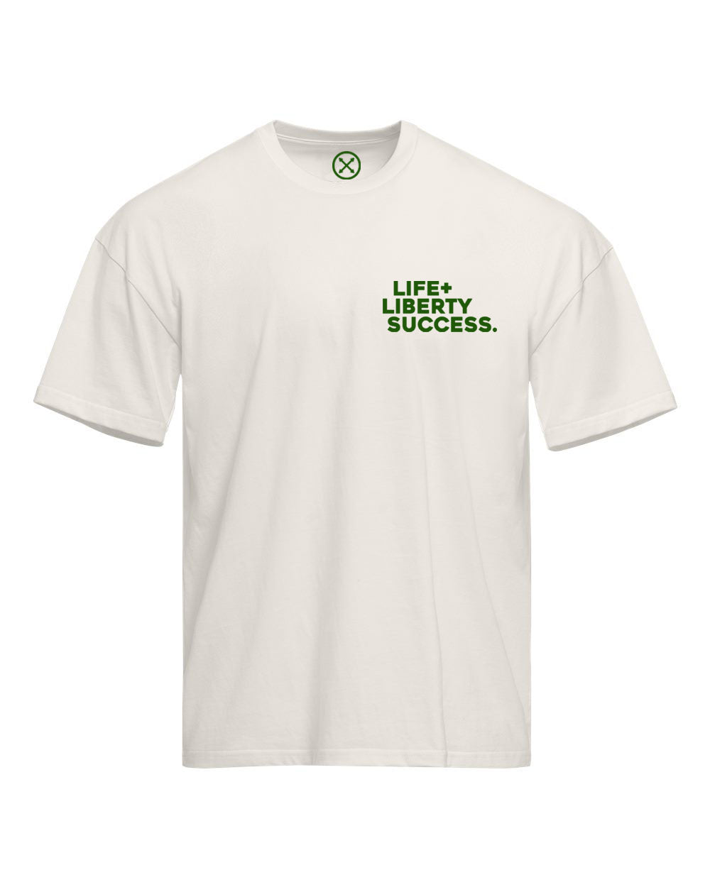 Mental Wealth Tee (Bone + Green)