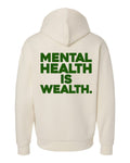 "Mental Wealth" Hoodie (Bone + Green)