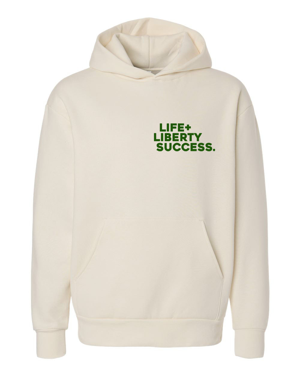 "Mental Wealth" Hoodie (Bone + Green)